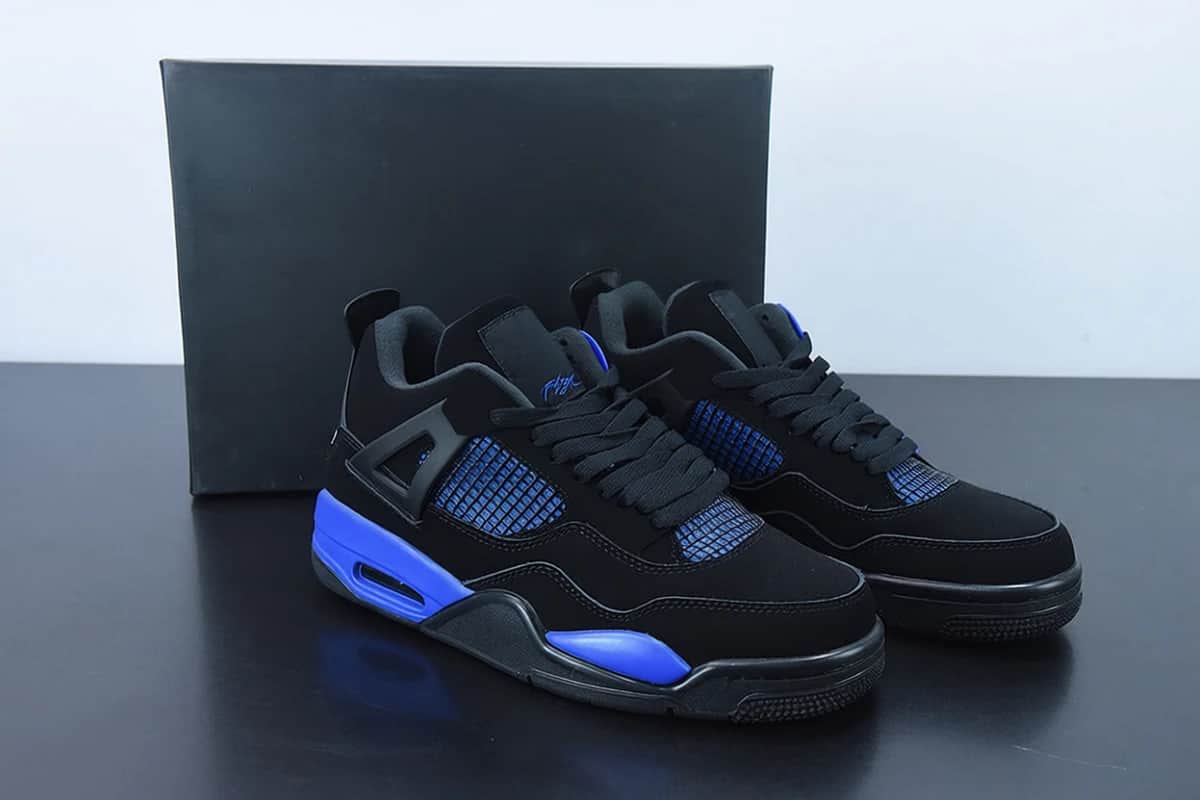 NK AJ 4 Retro "Black/Military Blue"